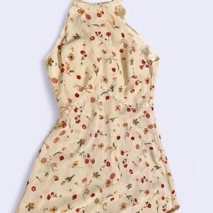 90s high neck midi dress